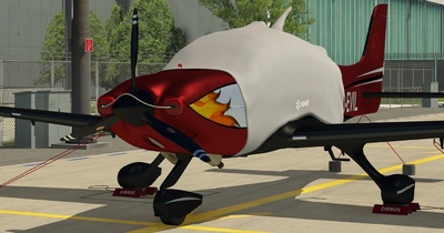 HoldMyBeer Cirrus SR22 - Parked and with covered canopy
